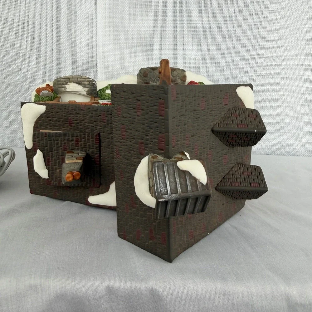 VTG Holiday Time Lighted Christmas Village Blacksmith